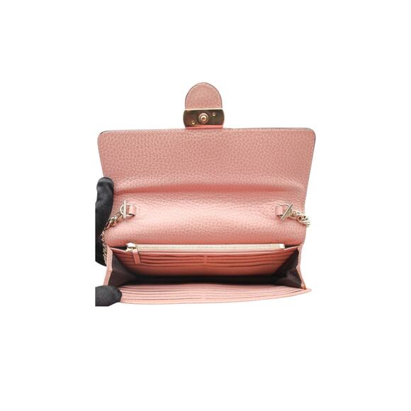 Gucci Dollar Calfskin Interlocking G Wallet On Chain In Pink - Picture 6 of 6